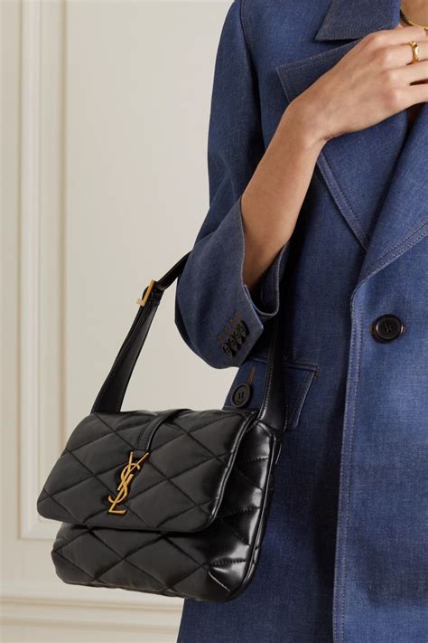 black shoulder bag ysl|saint laurent quilted shoulder bag.